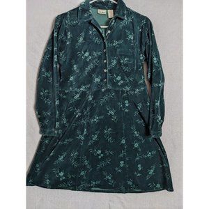 LL Bean Womens Dress Reg Size 6 Cotton Blend Green